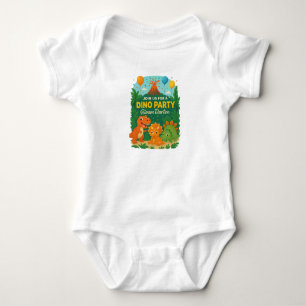 Kinderverjaardagsuitnodiging – Cute Dinosaur Party Romper