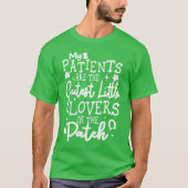 Kinderverpleegkundige St Patrick's Day Irish Docto T-shirt (Voorkant)
