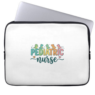 Kinderverpleegster Dinosaur Vintage Style T-shirt Laptop Sleeve