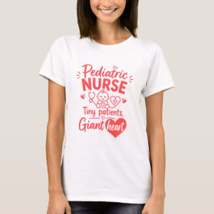 Kinderverpleegster Kleine Patiënten Reusenhart T-s T-shirt