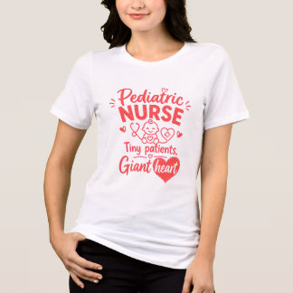Kinderverpleegster Kleine Patiënten Reusenhart T-s Tri-Blend Shirt