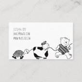 Kinderverzorging bij baby'sitter visitekaartje (Achterkant)