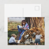 Kindervriend tijger vakantie briefkaart (Voorkant / Achterkant)