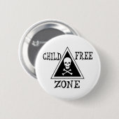 Kindervrije zone ronde button 5,7 cm (Voorkant /achterkant)