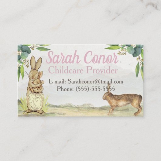 Kinderzorgleverancier Visitekaartje (Voorkant)