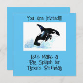 Kinderzwembad Party Save The Date (Voorkant / Achterkant)