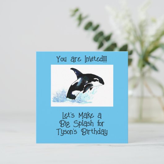 Kinderzwembad Party Save The Date (Staand voorkant)