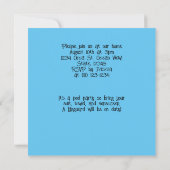 Kinderzwembad Party Save The Date (Achterkant)