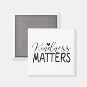 Kindheid is van belang voor vierkante sticker magneet (Voorkant / Achterkant)