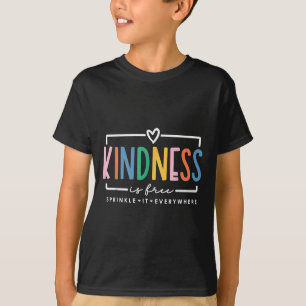 Kindheid is vrij om overal positieve Q te springen T-shirt