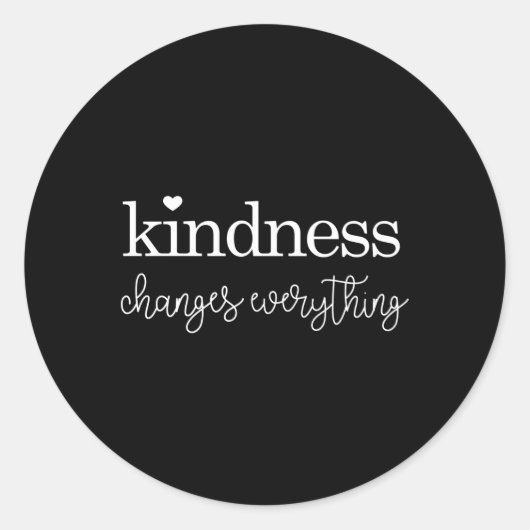 Kindheid verandert alles ronde sticker (Voorkant)