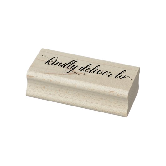 Kindly Deliver to - script Rubberstempel (Stempel)