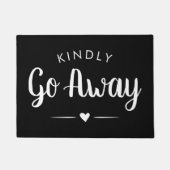 Kindly Go Away Calligraphy - Introvert Funny Deurmat (Voorkant)