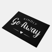 Kindly Go Away Calligraphy - Introvert Funny Deurmat (Schuin)