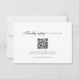 Kindly Reply Script Minimal QR Code Wedding RSVP Kaartje