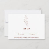 Kindly Reply Terracotta Floral Kaart (Voorkant)