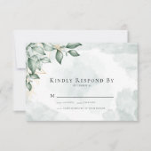 Kindly Resplas Eucalyptus Greenery Wedding RSVP (Voorkant)