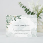 Kindly Resplas Eucalyptus Greenery Wedding RSVP (Staand voorkant)