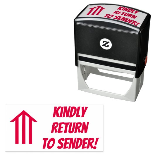 "Kindly Return to Sender!" + Pijl-rubberen stempel (In situ)