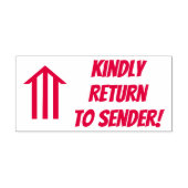 "Kindly Return to Sender!" + Pijl-rubberen stempel (Design)
