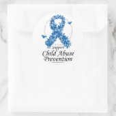 Kindmisbruik Koolstof Butterflies Ronde Sticker (Tas)