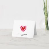Kindmonogram en -strepen - Hartelijk dank Bedankkaart (Achterkant)
