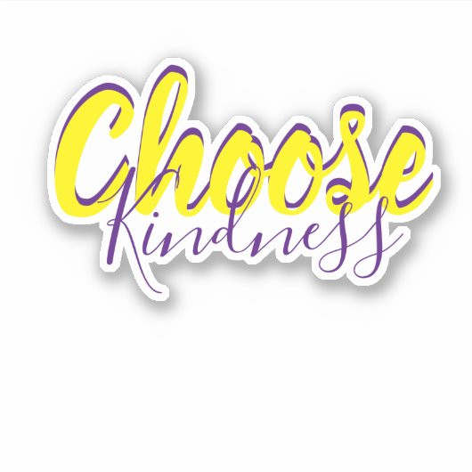 Kindness-aangepast kiezen sticker (Voorkant)