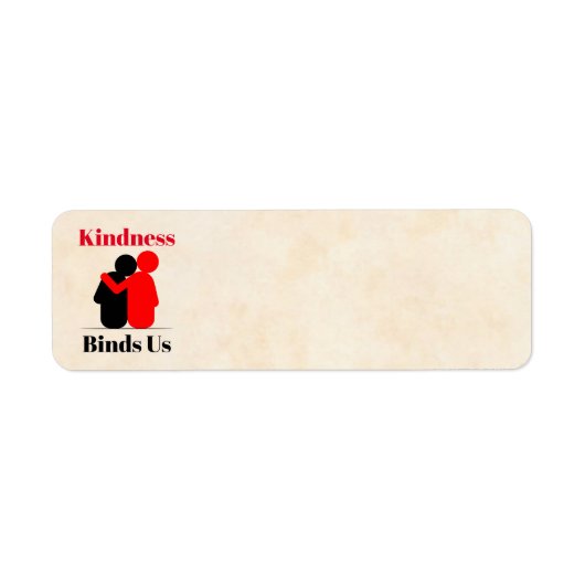 Kindness bindt ons het Etiket van het Adres van de (Voorkant)