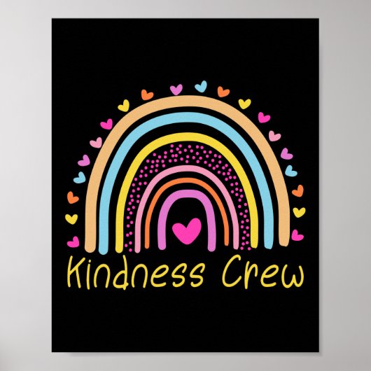 Kindness Crew Kindergarten Docent Daycare Poster (Voorkant)