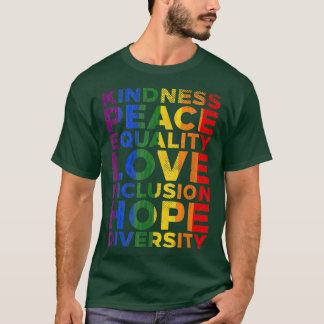 Kindness Equality Love LGBTQ Gendervloeivlag Non T-shirt