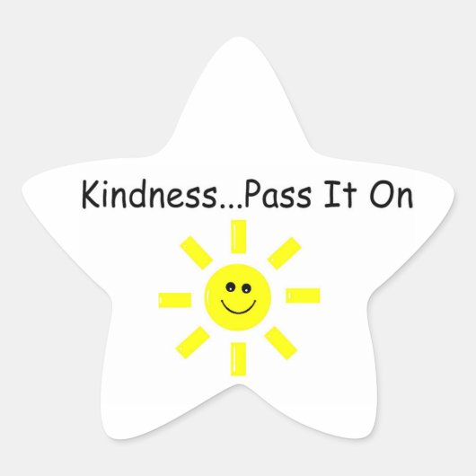 Kindness...geef het aan ster sticker (Voorkant)