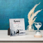 Kindness Gezegde met Majestic Deer Waterverf Fotoplaat (Insitu)