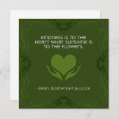 Kindness Inspirerend Note Card in Green Save The Date (Voorkant / Achterkant)