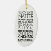 Kindness is alles ovaal versierend keramisch ornament (Rechts)