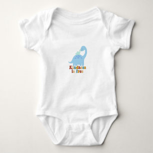 Kindness is gratis - Cute baby dino en mama Romper