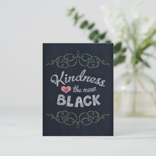 Kindness is het New Black Inspirerend Briefkaart (Staand voorkant)