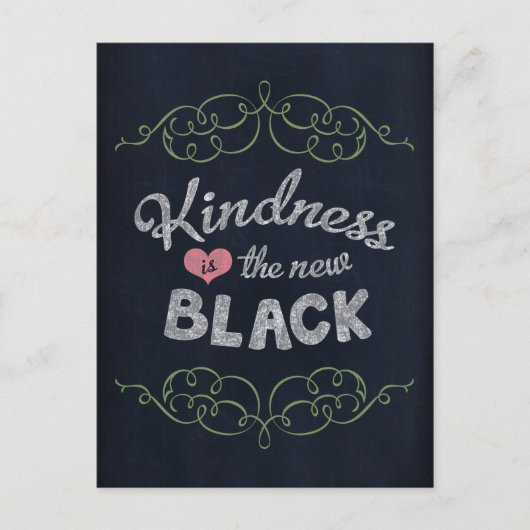 Kindness is het New Black Inspirerend Briefkaart (Voorkant)