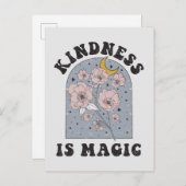 Kindness is Magic Flowers Briefkaart (Voorkant / Achterkant)