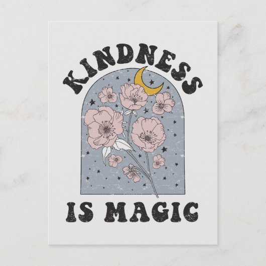 Kindness is Magic Flowers Briefkaart (Voorkant)