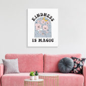 Kindness is Magic  Flowers Canvas Afdruk (Insitu (Woonkamer))
