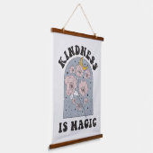 Kindness is Magic  Flowers Hangend Wandkleed (Gebogen)