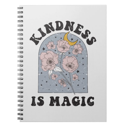 Kindness is Magic  Flowers Notitieboek (Voorkant)