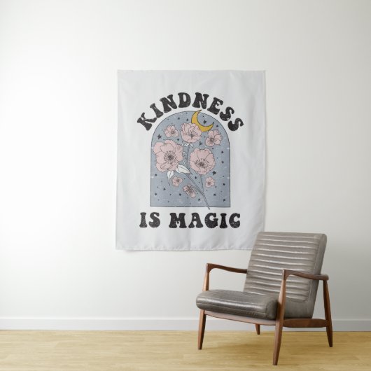 Kindness is Magic  Flowers Wandkleed (In situ)