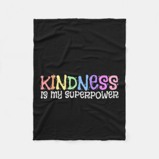Kindness is mijn Superpower-bewustzijn Fleece Deken