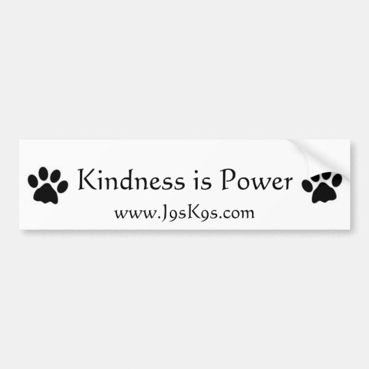 Kindness is power Bumpersticker (Voorkant)