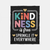Kindness Is Sprinkle It Everywhere Motivational Fleece Deken (Voorkant)