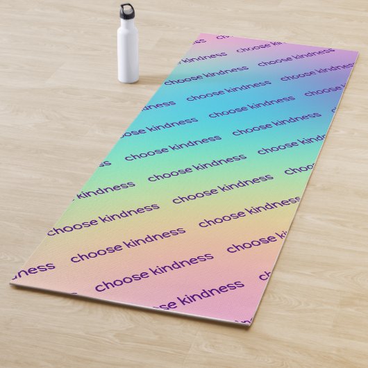 "Kindness kiezen" pastelregenbooggradiënt Yogamat (In situ)