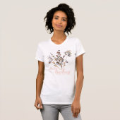 Kindness leert Berries Elegant Floral T-shirt (Voorkant volledig)