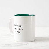 Kindness Looks Good on You Modern Two-Tone Mug (Devant gauche)