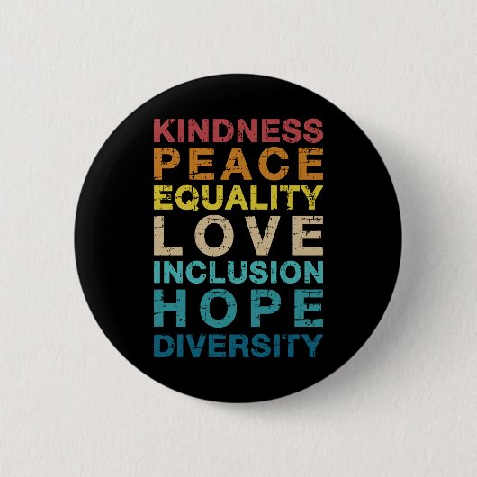 Kindness love diversity  LGBT pride Ronde Button 5,7 Cm (Voorkant)